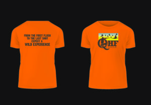 QHF RANCH Vintage Upland Flush T-shirt Blaze Orange 50/50